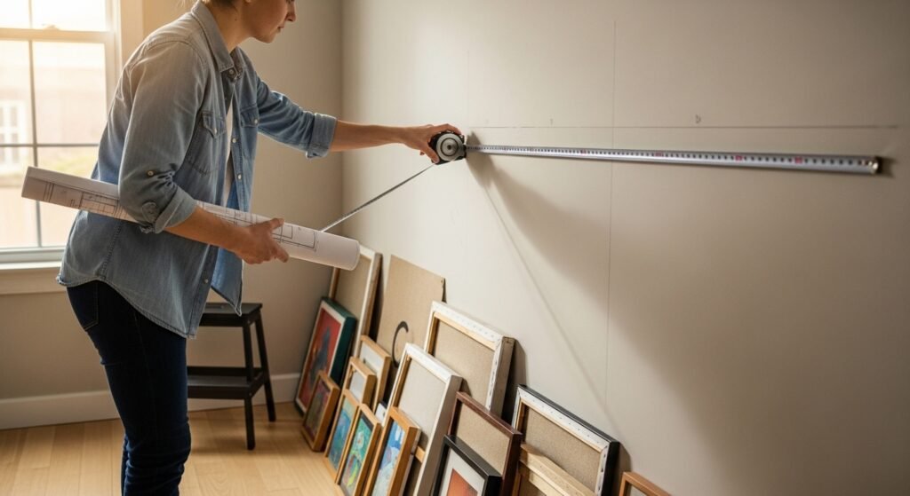 how to hang wall art properly at eye level by jalkify by artisan anthology