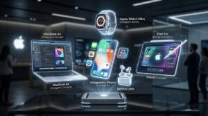 Future Apple innovation concept representing next CEO vision and technology by jalkify